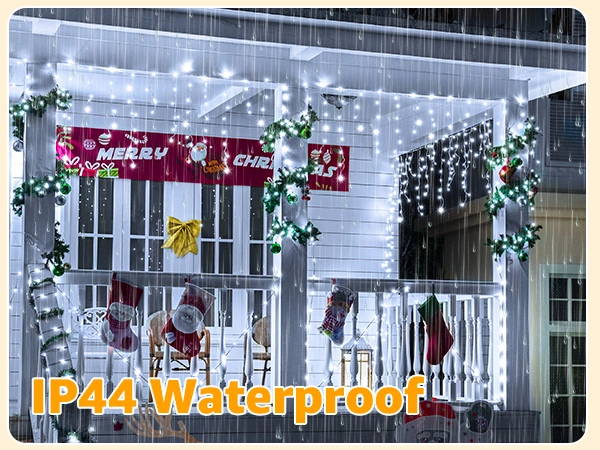 Cool White Icicle Lights Outdoor | 396 LED 40ft Connectable